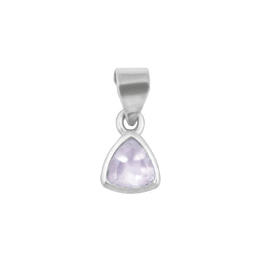Rose Quartz October Birthstone Stone of Love Necklace Sterling Silver